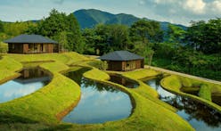 Kengo Kuma completes Japanese farmhouse resort surrounding rice terraces