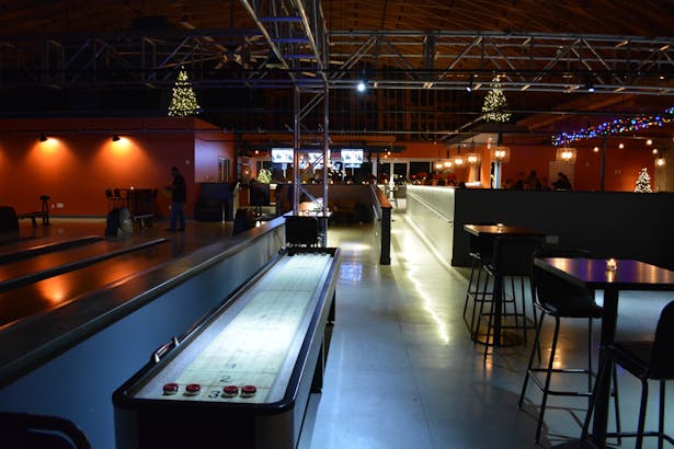 fun | renovation of 1950’s bowling alley. modern bowling center | bar | dining | music | entertainment. full exterior revitalization | interior design | brand identity.