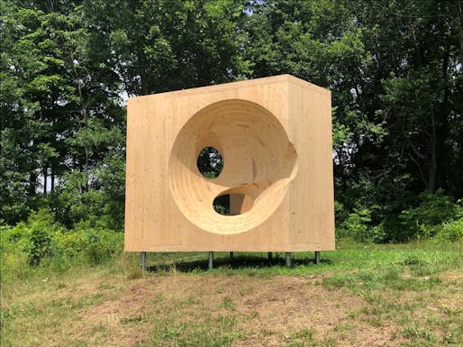 Obolin, 2020. Cross laminated timber. 7' x 7' x 7'. All images © Steven Holl Architects