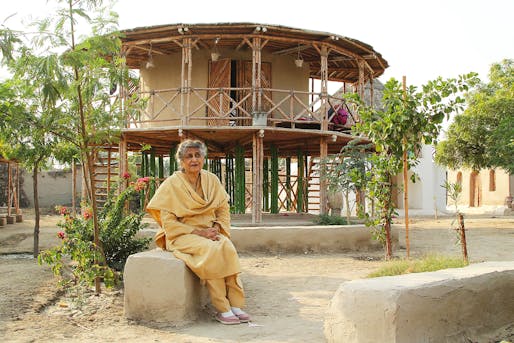 Yasmeen Lari at her Zero Carbon Women's Centre. Image: © Heritage Foundation of Pakistan.