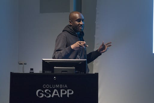 Virgil Abloh at Columbia GSAPP in 2017. (Wikimedia Commons)