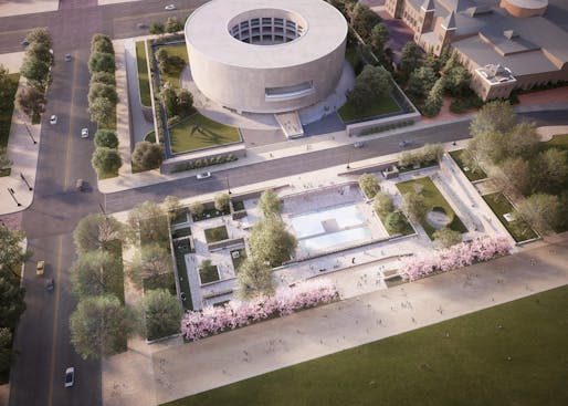 Rendering of the Hiroshi Sugimoto-designed concept for the Hirshhorn's Sculpture Garden. Image courtesy of the Hirshhorn Museum and Sculpture Garden.