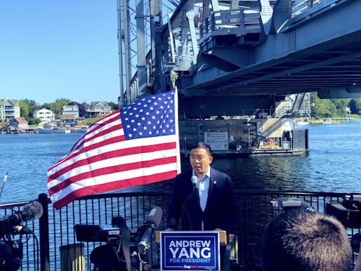 Presidential candidate Andrew Yang. Image via Zach Graumann/Twitter