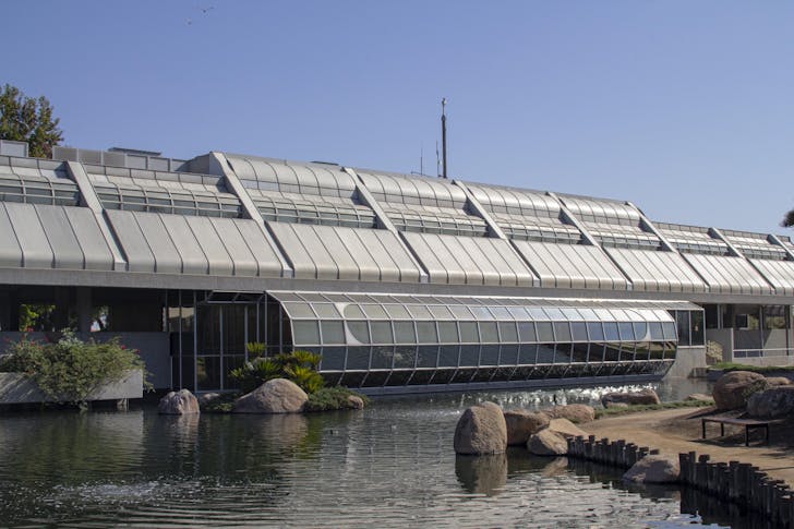 Exterior view of the Sepulveda Water Reclamation Plant, designed by Anthony Lumsden or DMJM. Image courtesy of Patrick Geske.