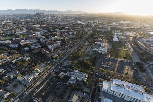 Aerial view of USC's Los Angeles campus. Image: Buro Happold