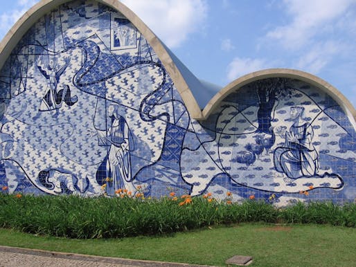 Oscar Niemeyer’s Chapel of St Francis of Assisi Tiled Front