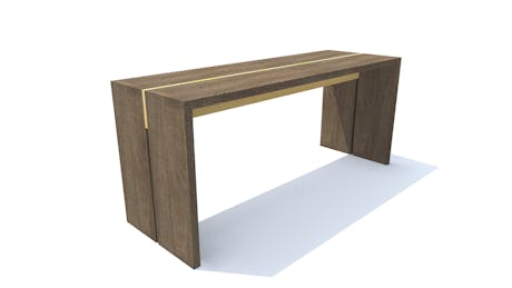Bradley Reclaimed Bench - Rendering - Pioneer Table Company