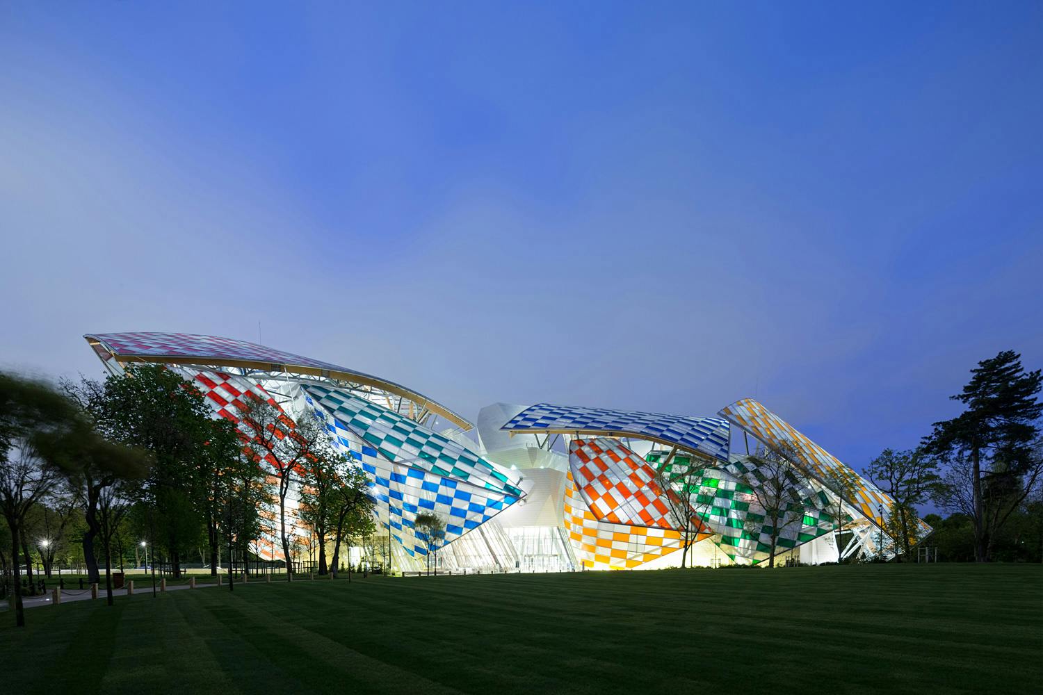 A closer look at Daniel Buren's colorful intervention at the Fondation  Louis Vuitton