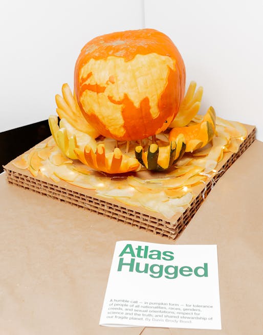 Davis Brody Bond took home the Most Profound prize for Atlas Hugged, a humble call, in pumpkin form, for global tolerance and acceptance. Photo by Erik Barden.
