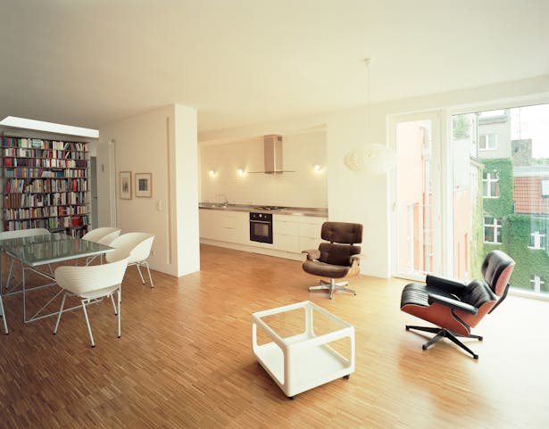 living room & kitchen