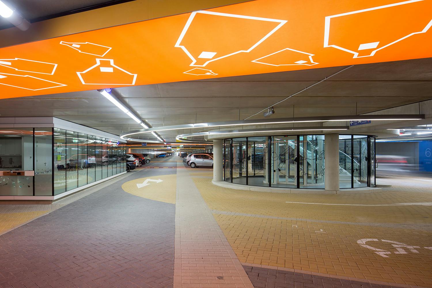 Closer look at the Katwijk underground parking garage, the ...