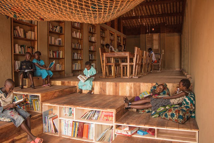 Photo of Library of Muyinga courtesy of BC architects and studies