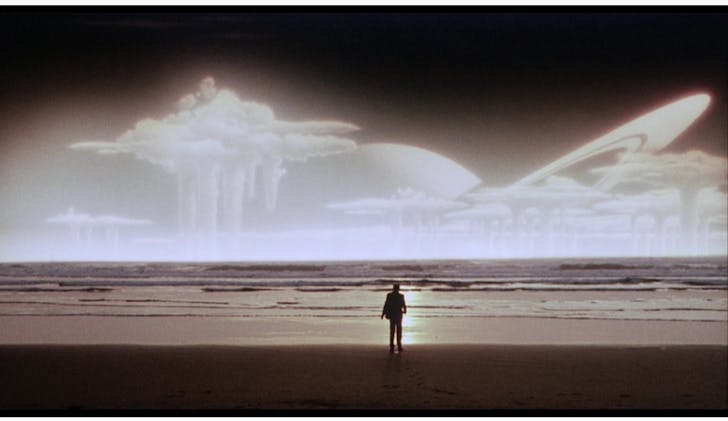 Screenshot from 'The Quiet Earth' (1985).
