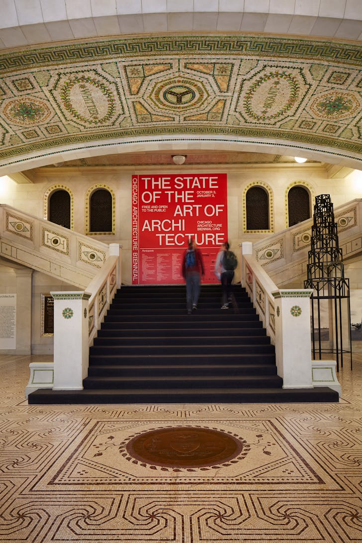 Entrance to the Biennial. Photo by Steve Hall, courtesy of the Chicago Architecture Biennial.