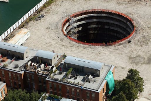 A hole only a mother could love: the sudden economic downtown of 2008 brought aspirations of building the tallest building in the Western Hemisphere to an unsightly halt. (Image: Wikipedia)