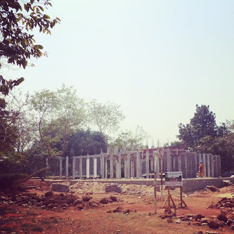 learning center in Bhubaneswar, India, under construction