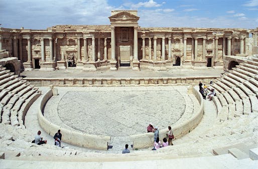 The antique theater of the vast Palmyra historic site in the Syrian desert. (Photo: Jerzy Strzelecki/Wikipedia)