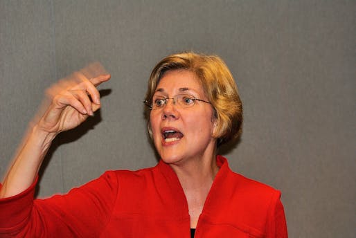 Senator Elizabeth Warren from Massachusetts. Image via flickr.com