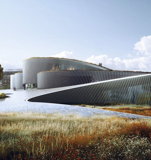 Team BIG's winning design for the Museum of the Human Body in Montpellier, France. Image: BIG + MIR