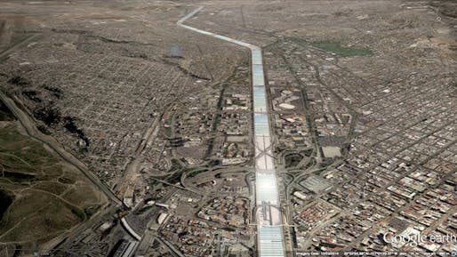 A river runs through it: the proposed new Tijuana river. Rendering: Generica.