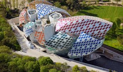 Artist Daniel Buren spruces up Gehry's Fondation Louis Vuitton with colorful intervention