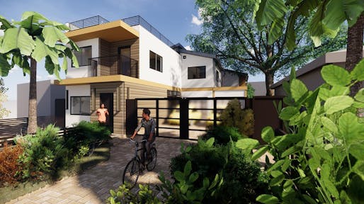 Jigsaw Small Lot Net Zero Townhomes (Culver City, CA) by Kendall Architecture Planning + Design. Image: Alison Kendall.