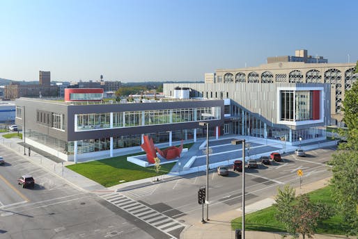 Cedar Rapids Public Library; Cedar Rapids, Iowa by OPN Architects. Photo © Main Street Studio 