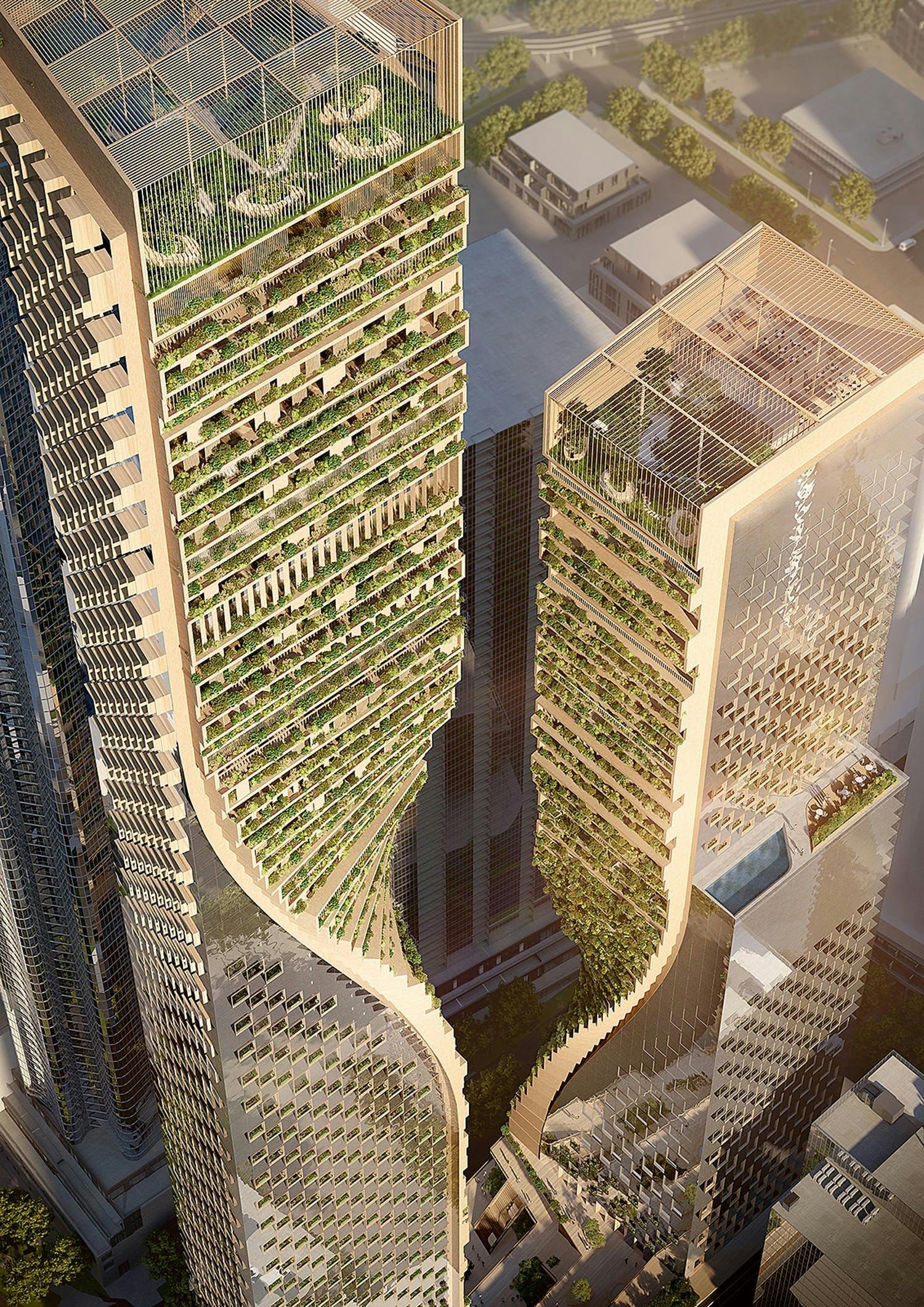 Unstudio Cox Architecture S Green Spine Wins Beulah Tower