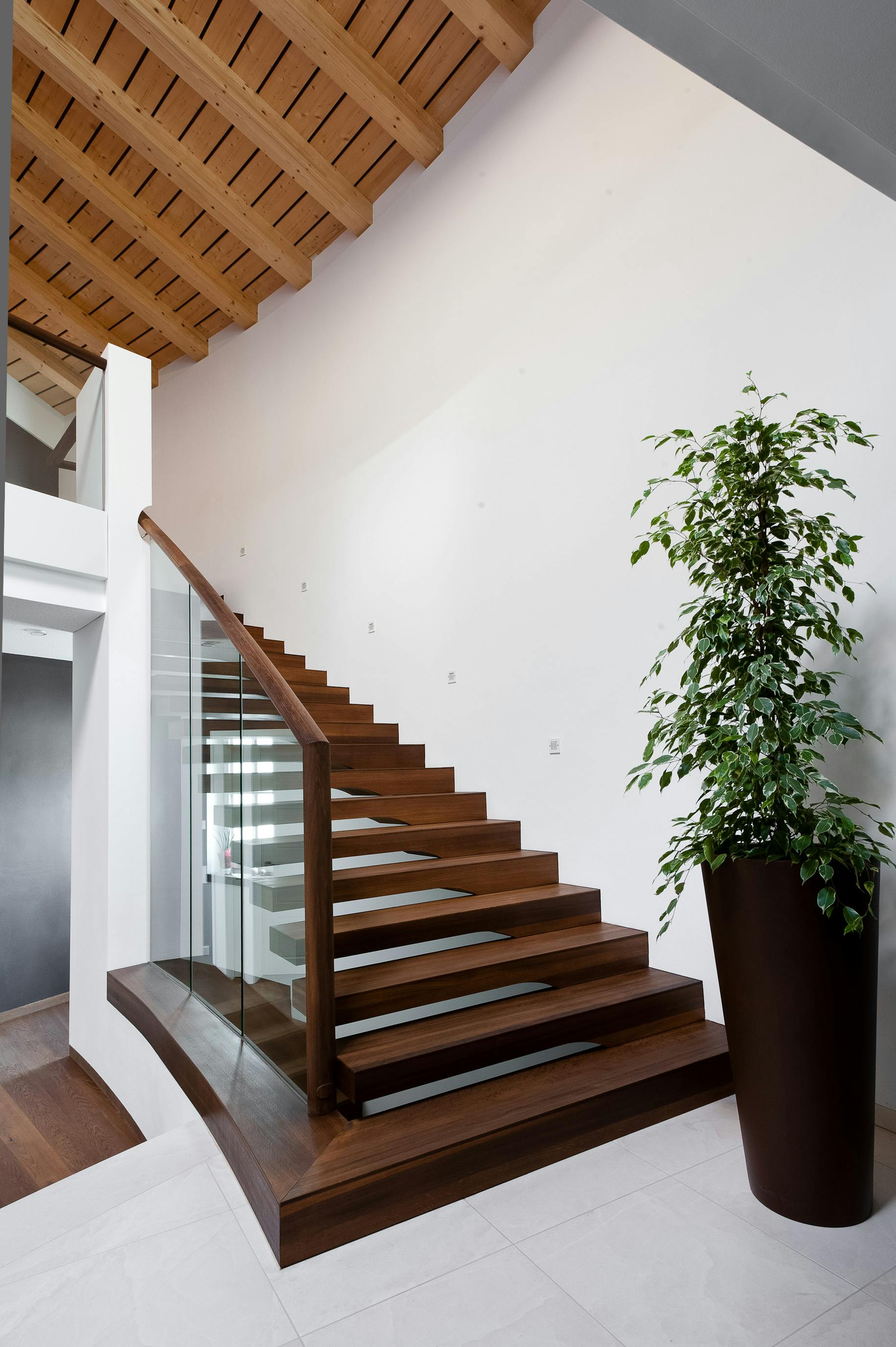 Floating stairs, commercial project Siller Stairs Archinect