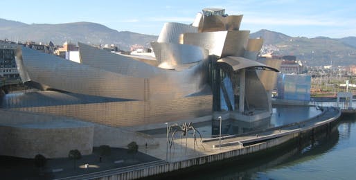 Gehry's Guggenheim Bilbao helped launch his career, and was also the first, major application of this team's pioneering technology. Credit: Wikipedia