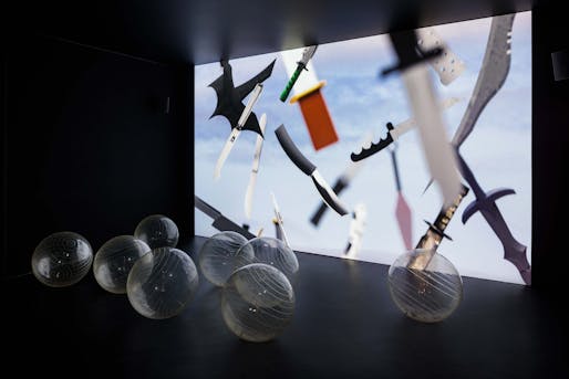 MAK Exhibition View, 2023 /imagine: A Journey into The New Virtual - Simone C. Niquille, HOMESCHOOL, 2019 HD-Video, 3D-Animation, 4 Channel Surround Sound, 12:45 min. Image: © kunst-dokumentation.com/MAK