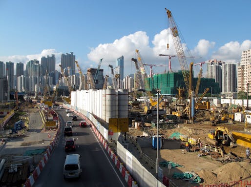 Things aren't booming as much as they used to in China. (West Kowloon Terminus in Hong Kong).