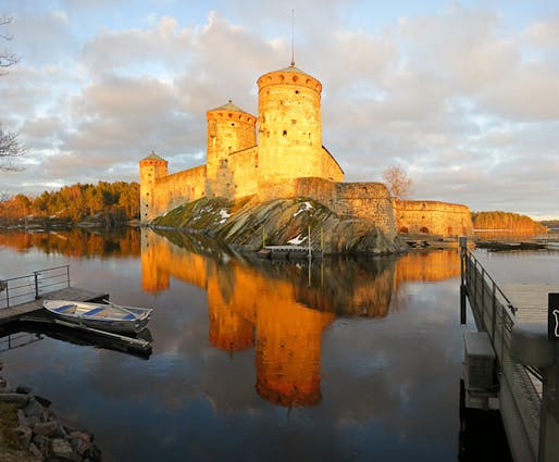 Olavinlinna Castle, a 15th-Century Swedish defense fortress.