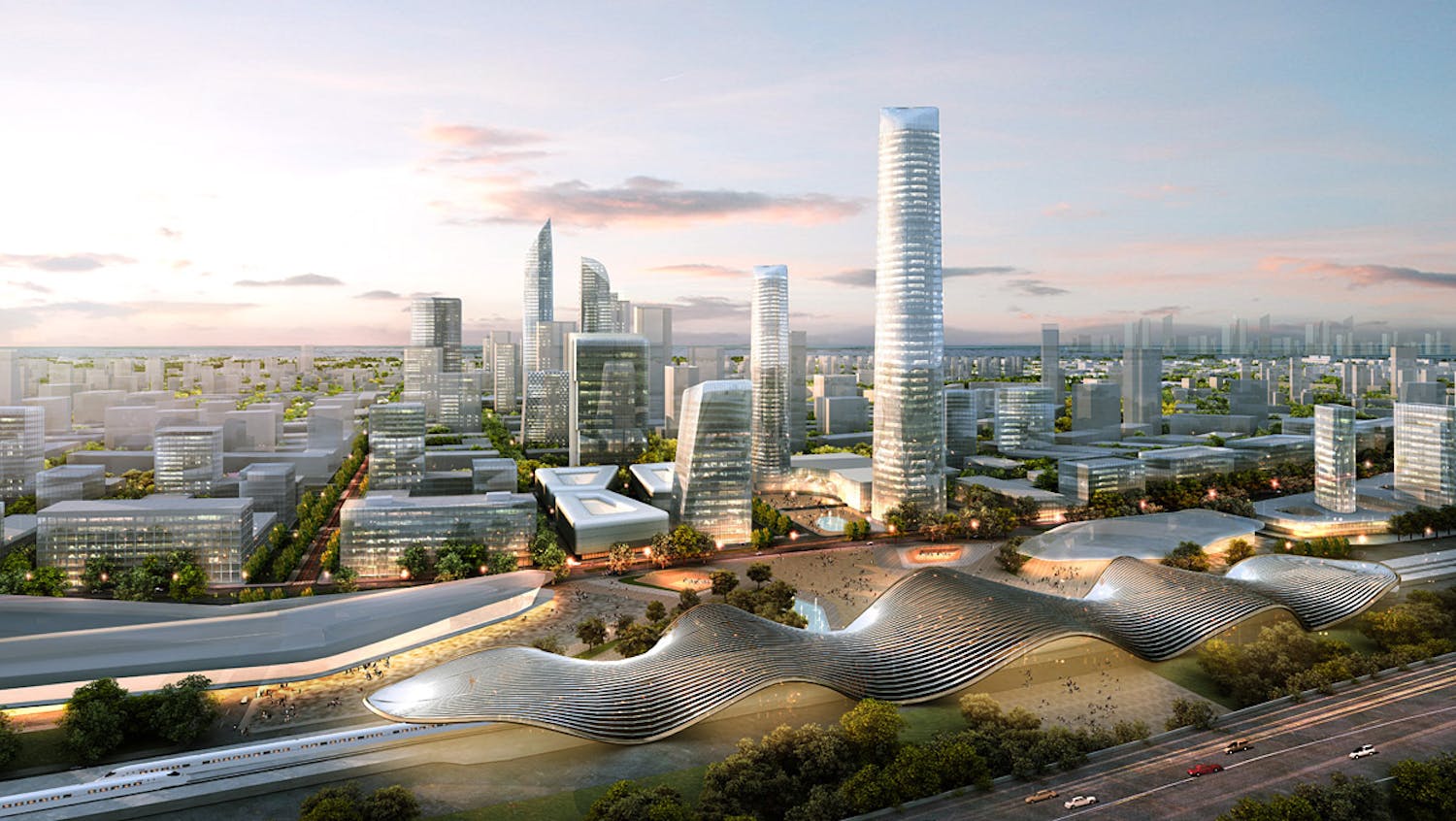 SOM Wins Master Plan Competition for Beijing Bohai Innovation City1500 x 846