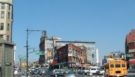 A 2007 photo of The Hub, the main shopping district in South Bronx. Photo via Wikipedia.