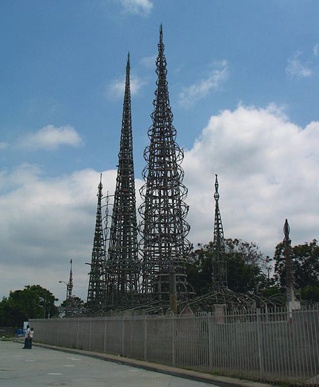Watts Towers, 1765 East 107th St., Los Angeles via WikiMedia Commons