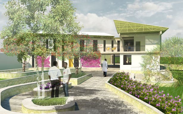 Courtyard Rendering from the Ground Floor
