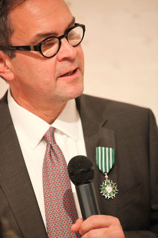 Rick Bell with the Ordre des Arts et des Lettres medal in 2013. Photo via frenchculture.org.