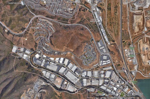 The article references the community of Brisbane, California, as an example of a community privileging the current community — and its desire to maintain open space — over the possibility of ameliorating the area's massive housing shortage. Image via Google Maps