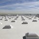 A white roof, or 'cool roof' in Las Vegas. New studies prove that such roofs can drastically reduce temperatures during a heat wave. Credit: Wikipedia.