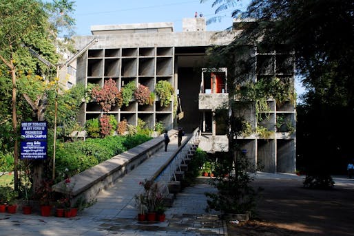 The Mill Owners' Association Building in Ahmedabad designed by Le Corbusier. Credit: Wikipedia