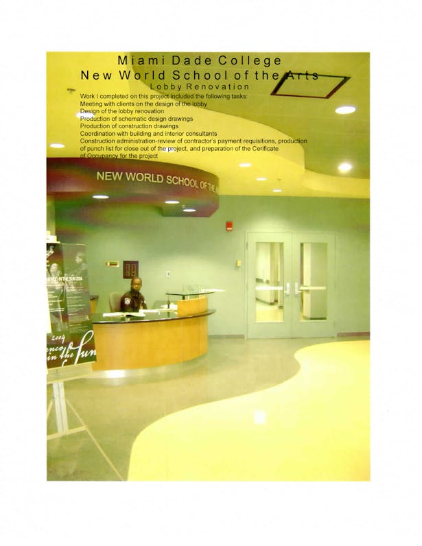 Miami-Dade College-New World School of the Arts Campus-Lobby Renovation