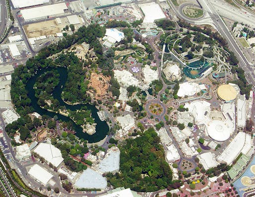 Aerial view of Disneyland in Anaheim. Image via wikipedia.org, uploaded by Horst Frank.