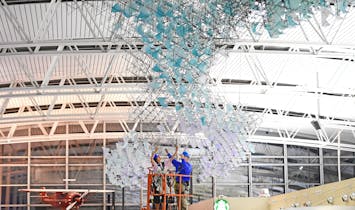 Sam Fox Architecture students install 'Spectroplexus' at St. Louis Lambert International Airport