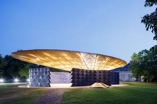 Serpentine Pavilion 2017, designed by Francis Kéré. Serpentine Gallery, London (23 June – 8 October 2017) © Kéré Architecture, Photography © 2017 Iwan Baan