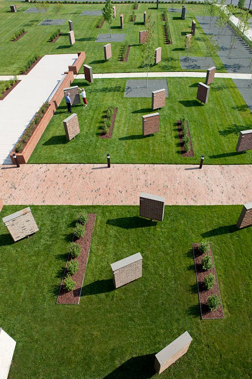 Triangle Brick Headquarters’ “Brick Garden” in Durham, NC, designed by PBC+L