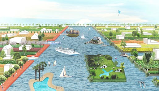 The proposal 'Central Lake' for the EUROPAN 11 Leeuwarden challenge by BudCud (Image: BudCud)