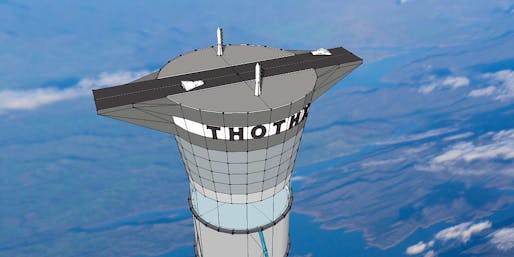 US and UK patents for a space elevator 12 miles (19.3 km) high have been granted to Canadian space company, Thoth Technology. (Image via qz.com)