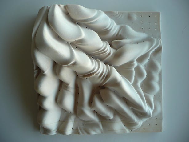 Milled model, high-density foam