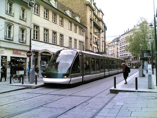 A tram in Strasbourg, France. Credit: Ernest Adams / Flickr